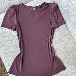 NWOT EXPRESS Dusty Purple Short Sleeve Dress Top